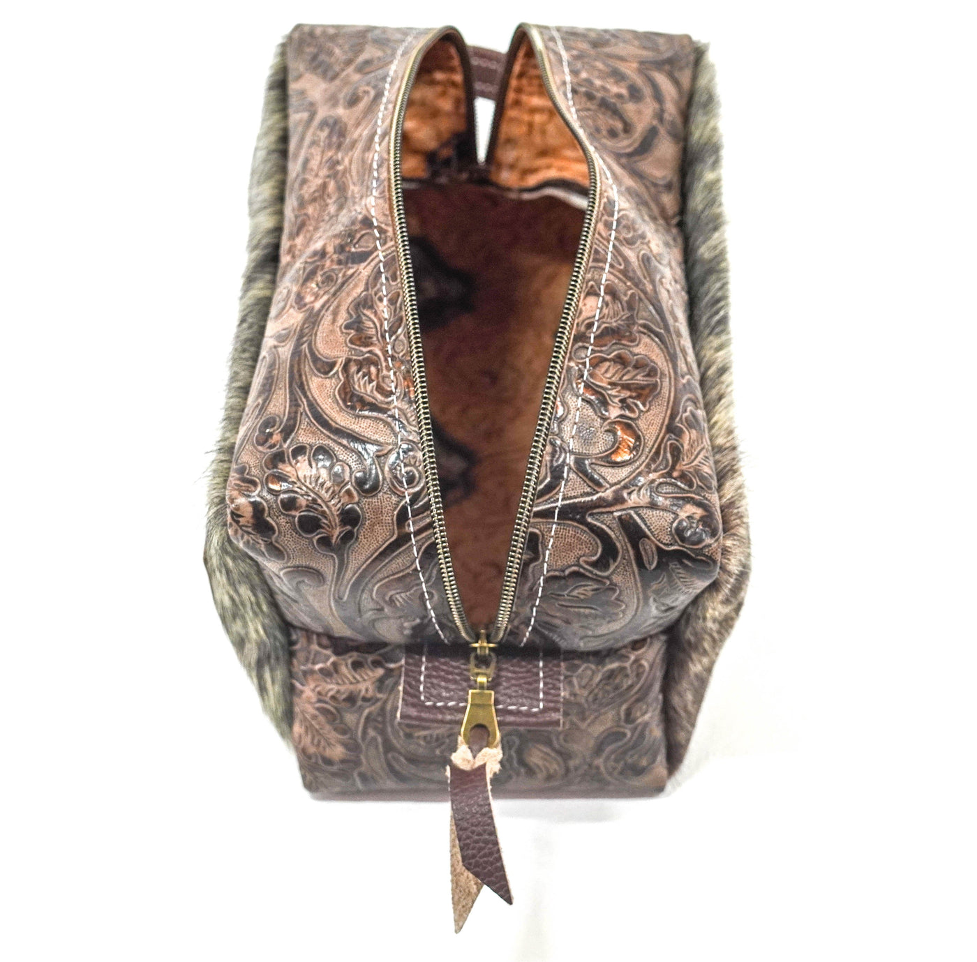 Dutton - Salt/Pepper w/ Cowboy tool-Dutton-Western-Cowhide-Bags-Handmade-Products-Gifts-Dancing Cactus Designs