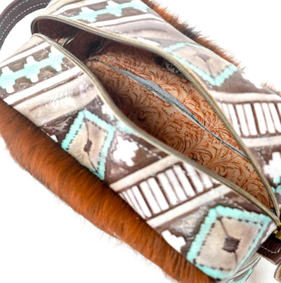 Dutton - Tricolor w/ Cocoa Navajo-Dutton-Western-Cowhide-Bags-Handmade-Products-Gifts-Dancing Cactus Designs