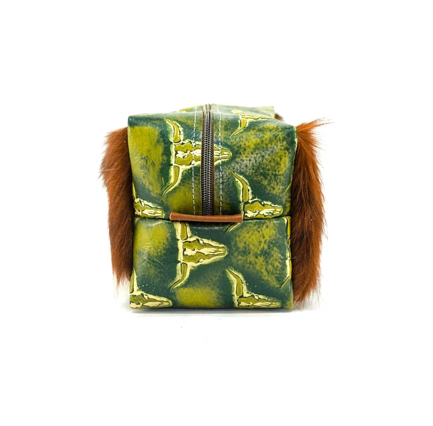 Dutton - Tricolor w/ Mountain View Skulls-Dutton-Western-Cowhide-Bags-Handmade-Products-Gifts-Dancing Cactus Designs