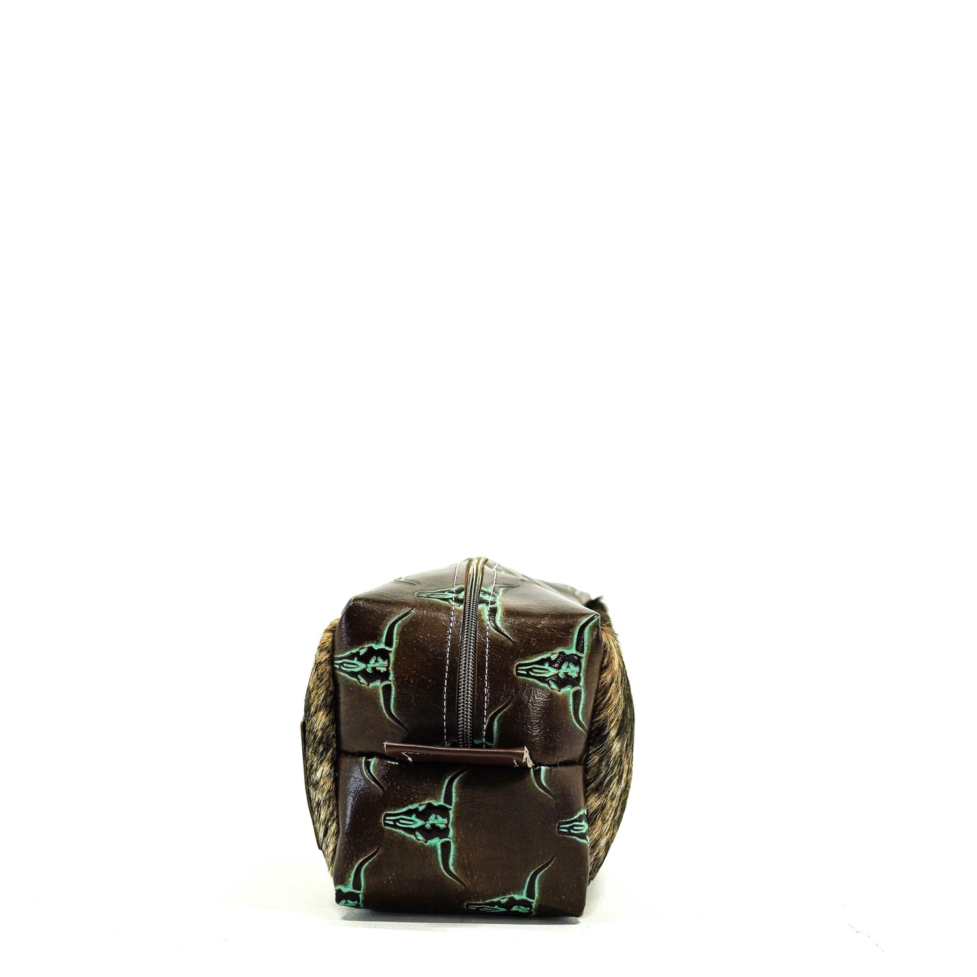 Dutton - Two-Tone Brindle w/ Mint Chocolate Skulls-Dutton-Western-Cowhide-Bags-Handmade-Products-Gifts-Dancing Cactus Designs