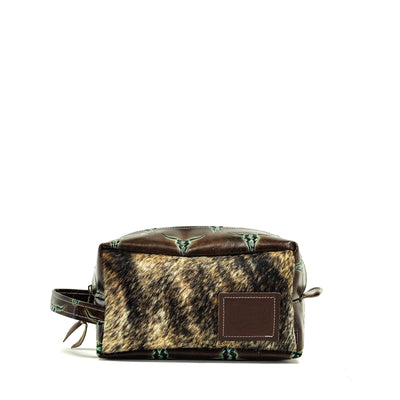 Dutton - Two-Tone Brindle w/ Mint Chocolate Skulls-Dutton-Western-Cowhide-Bags-Handmade-Products-Gifts-Dancing Cactus Designs