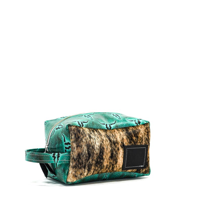 Dutton - Two-Tone Brindle w/ Royston Skulls-Dutton-Western-Cowhide-Bags-Handmade-Products-Gifts-Dancing Cactus Designs