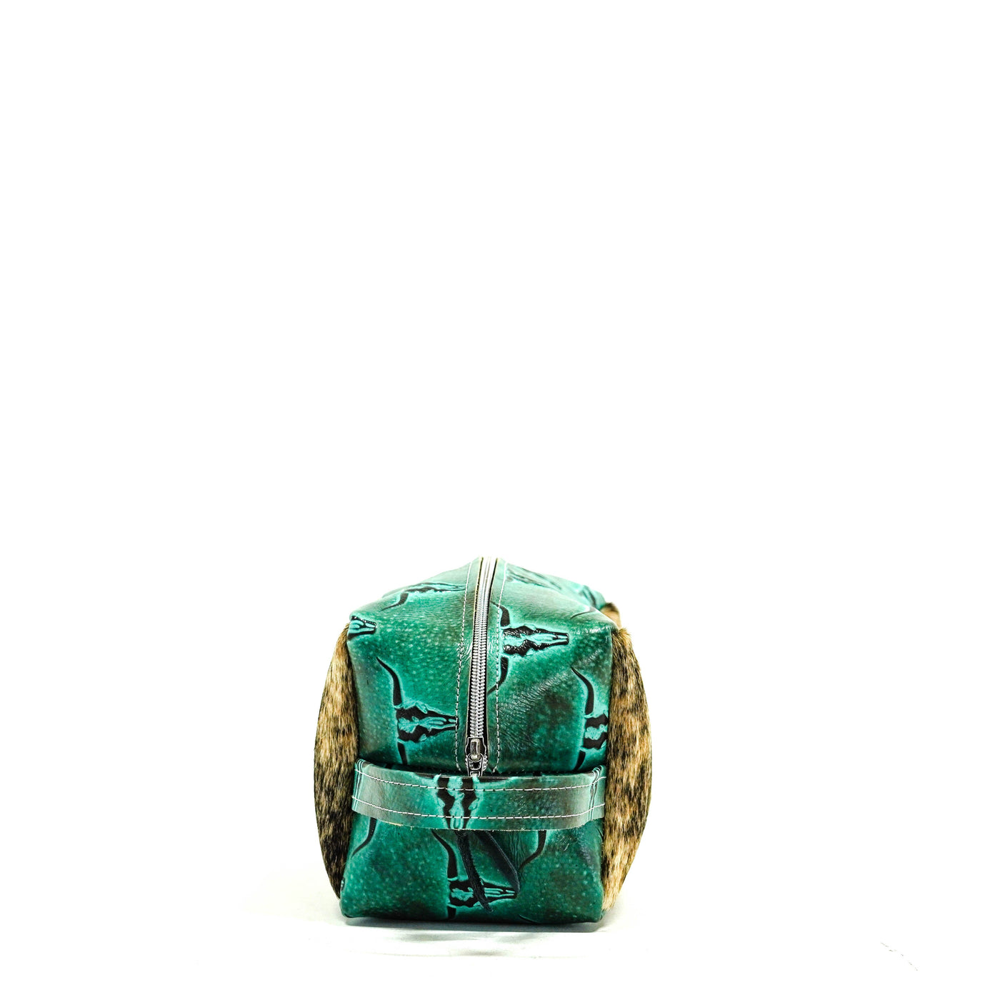 Dutton - Two-Tone Brindle w/ Royston Skulls-Dutton-Western-Cowhide-Bags-Handmade-Products-Gifts-Dancing Cactus Designs