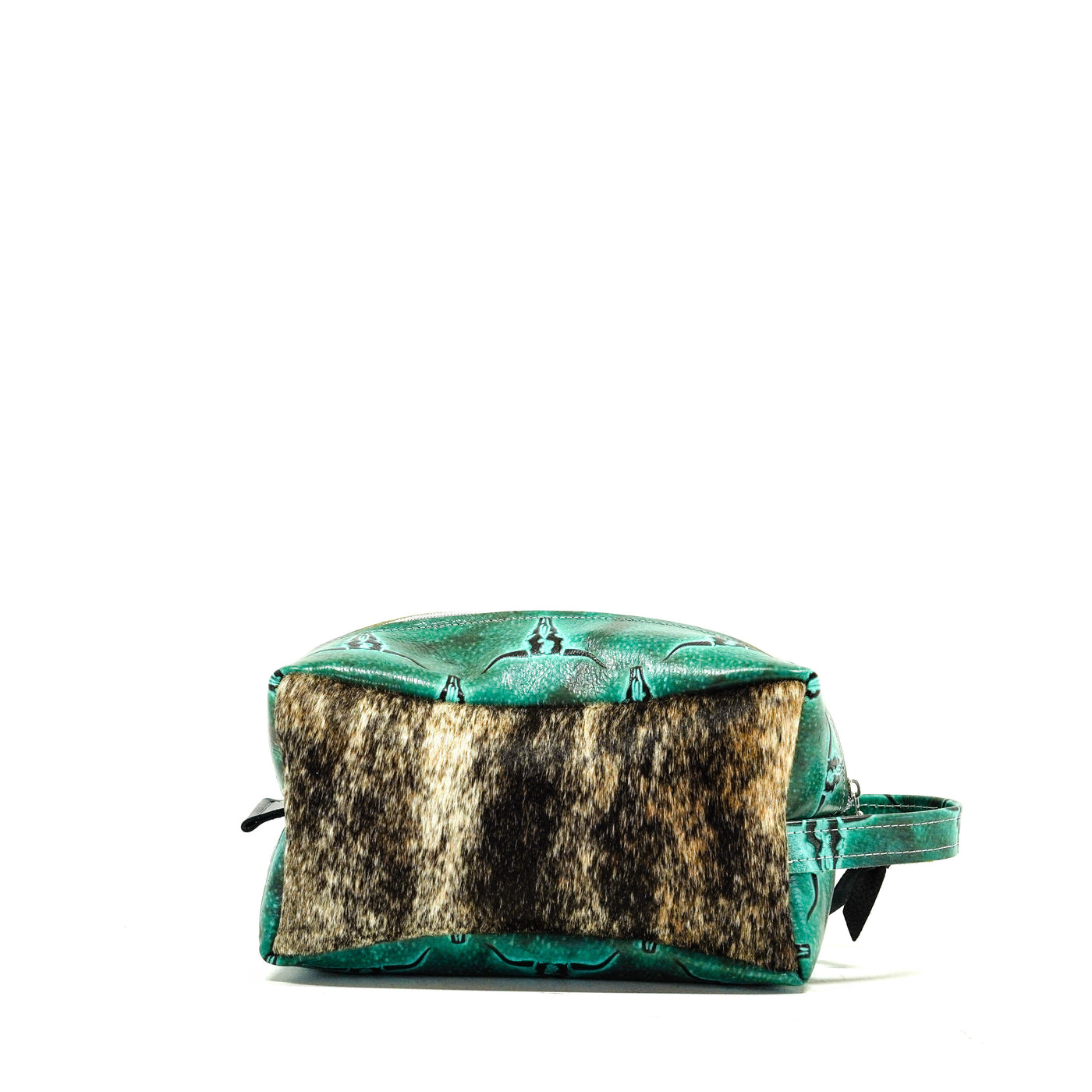 Dutton - Two-Tone Brindle w/ Royston Skulls-Dutton-Western-Cowhide-Bags-Handmade-Products-Gifts-Dancing Cactus Designs