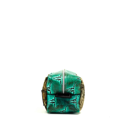 Dutton - Two-Tone Brindle w/ Royston Skulls-Dutton-Western-Cowhide-Bags-Handmade-Products-Gifts-Dancing Cactus Designs