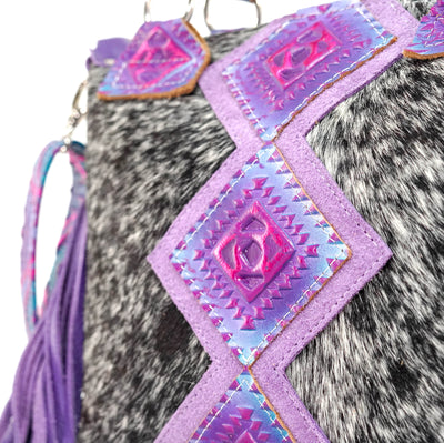 Fancy Annie - Black & White w/ Rio Aztec-Fancy Annie-Western-Cowhide-Bags-Handmade-Products-Gifts-Dancing Cactus Designs