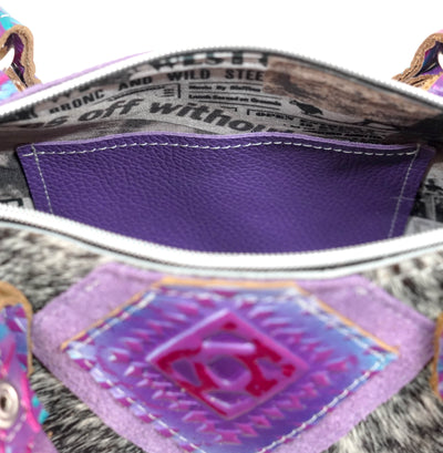Fancy Annie - Black & White w/ Rio Aztec-Fancy Annie-Western-Cowhide-Bags-Handmade-Products-Gifts-Dancing Cactus Designs