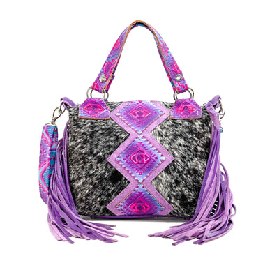 Fancy Annie - Black & White w/ Rio Aztec-Fancy Annie-Western-Cowhide-Bags-Handmade-Products-Gifts-Dancing Cactus Designs