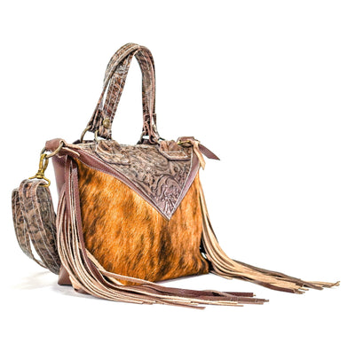 Fancy Annie - Brindle w/ Goldrush tool-Fancy Annie-Western-Cowhide-Bags-Handmade-Products-Gifts-Dancing Cactus Designs