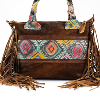 Fancy Annie - Brindle w/ Rainbow Aztec-Fancy Annie-Western-Cowhide-Bags-Handmade-Products-Gifts-Dancing Cactus Designs