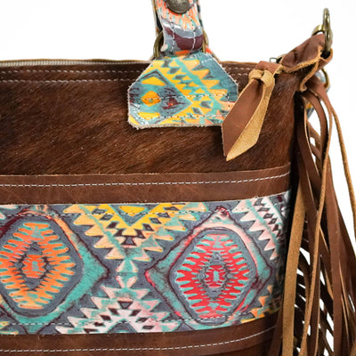 Fancy Annie - Brindle w/ Rainbow Aztec-Fancy Annie-Western-Cowhide-Bags-Handmade-Products-Gifts-Dancing Cactus Designs