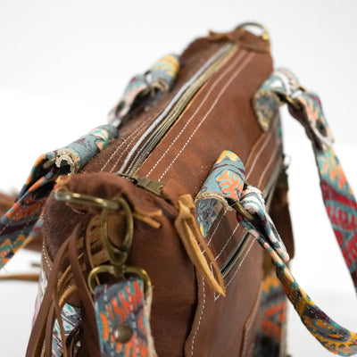 Fancy Annie - Brindle w/ Rainbow Aztec-Fancy Annie-Western-Cowhide-Bags-Handmade-Products-Gifts-Dancing Cactus Designs