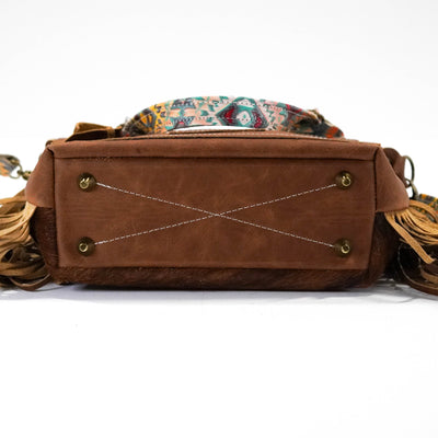 Fancy Annie - Brindle w/ Rainbow Aztec-Fancy Annie-Western-Cowhide-Bags-Handmade-Products-Gifts-Dancing Cactus Designs