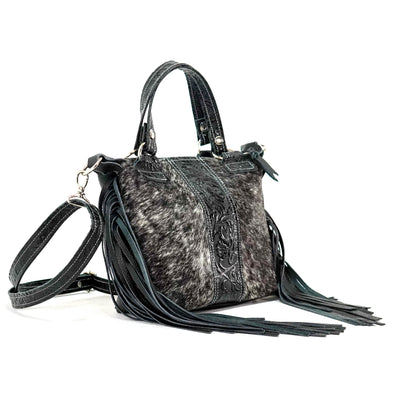 Fancy Annie - Salt/Pepper w/ Onyx Tool-Fancy Annie-Western-Cowhide-Bags-Handmade-Products-Gifts-Dancing Cactus Designs