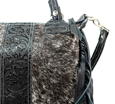Fancy Annie - Salt/Pepper w/ Onyx Tool-Fancy Annie-Western-Cowhide-Bags-Handmade-Products-Gifts-Dancing Cactus Designs