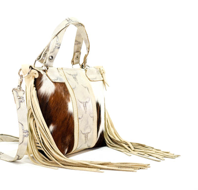 Fancy Annie - Tricolor w/ Ghost Skulls-Fancy Annie-Western-Cowhide-Bags-Handmade-Products-Gifts-Dancing Cactus Designs