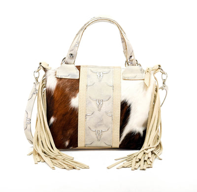 Fancy Annie - Tricolor w/ Ghost Skulls-Fancy Annie-Western-Cowhide-Bags-Handmade-Products-Gifts-Dancing Cactus Designs