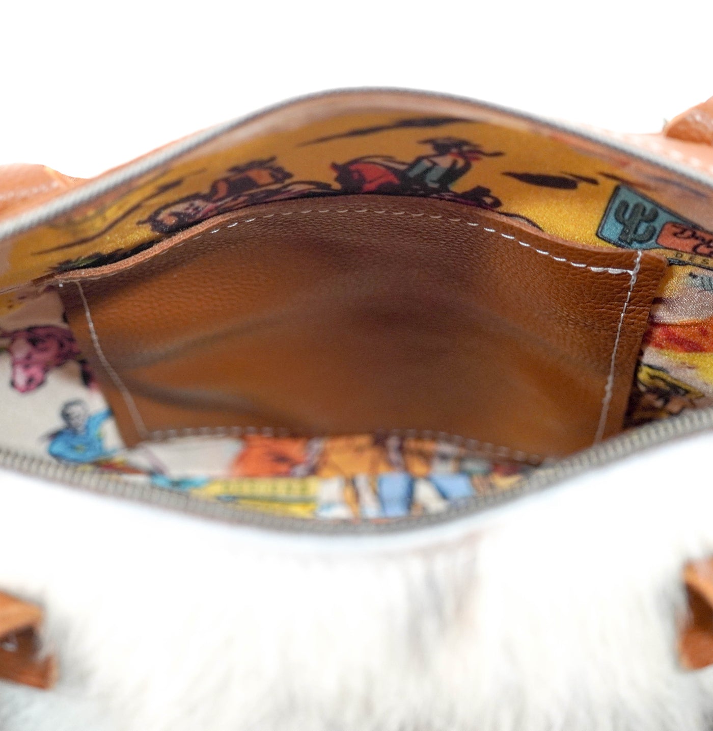 Fancy Annie - Tricolor w/ No Embossed-Fancy Annie-Western-Cowhide-Bags-Handmade-Products-Gifts-Dancing Cactus Designs
