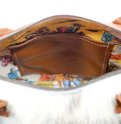 Fancy Annie - Tricolor w/ No Embossed-Fancy Annie-Western-Cowhide-Bags-Handmade-Products-Gifts-Dancing Cactus Designs