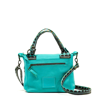 Fancy Annie - Tricolor w/ Turquoise Navajo-Fancy Annie-Western-Cowhide-Bags-Handmade-Products-Gifts-Dancing Cactus Designs