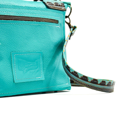 Fancy Annie - Tricolor w/ Turquoise Navajo-Fancy Annie-Western-Cowhide-Bags-Handmade-Products-Gifts-Dancing Cactus Designs