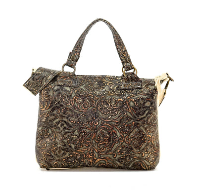 Fancy Oakley - All Embossed w/ Gilded Tool-Fancy Oakley-Western-Cowhide-Bags-Handmade-Products-Gifts-Dancing Cactus Designs