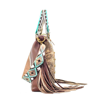 Fancy Oakley - Brindle w/ Cocoa Navajo-Fancy Oakley-Western-Cowhide-Bags-Handmade-Products-Gifts-Dancing Cactus Designs