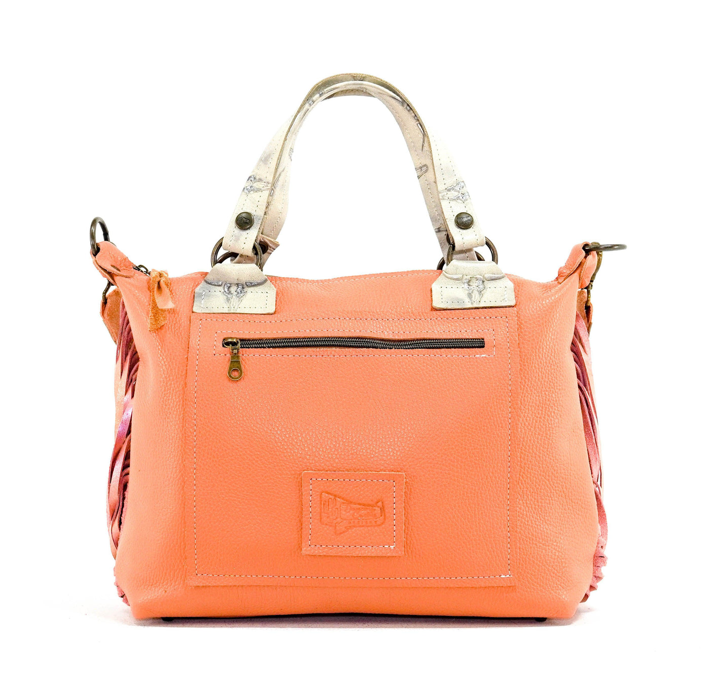 Fancy Oakley - Brindle w/ Ghost Skulls-Fancy Oakley-Western-Cowhide-Bags-Handmade-Products-Gifts-Dancing Cactus Designs