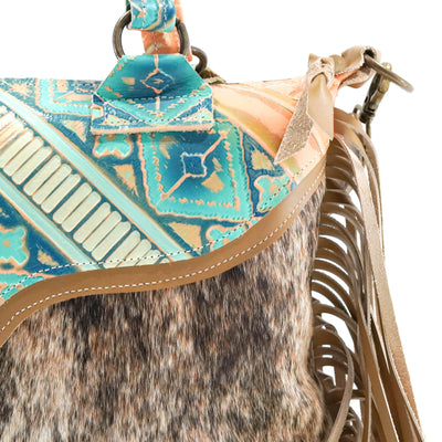 Fancy Oakley - Brindle w/ Margaritaville Navajo-Oakley-Western-Cowhide-Bags-Handmade-Products-Gifts-Dancing Cactus Designs