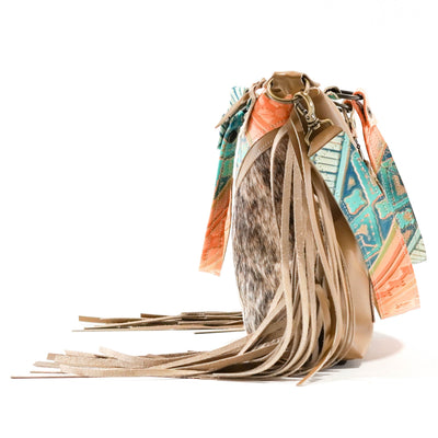 Fancy Oakley - Brindle w/ Margaritaville Navajo-Oakley-Western-Cowhide-Bags-Handmade-Products-Gifts-Dancing Cactus Designs