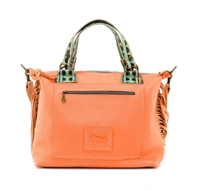 Fancy Oakley - Brindle w/ Turquoise Navajo-Fancy Oakley-Western-Cowhide-Bags-Handmade-Products-Gifts-Dancing Cactus Designs