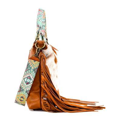 Fancy Oakley - Tricolor w/ Rainbow Aztec-Fancy Oakley-Western-Cowhide-Bags-Handmade-Products-Gifts-Dancing Cactus Designs