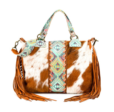 Fancy Oakley - Tricolor w/ Rainbow Aztec-Fancy Oakley-Western-Cowhide-Bags-Handmade-Products-Gifts-Dancing Cactus Designs