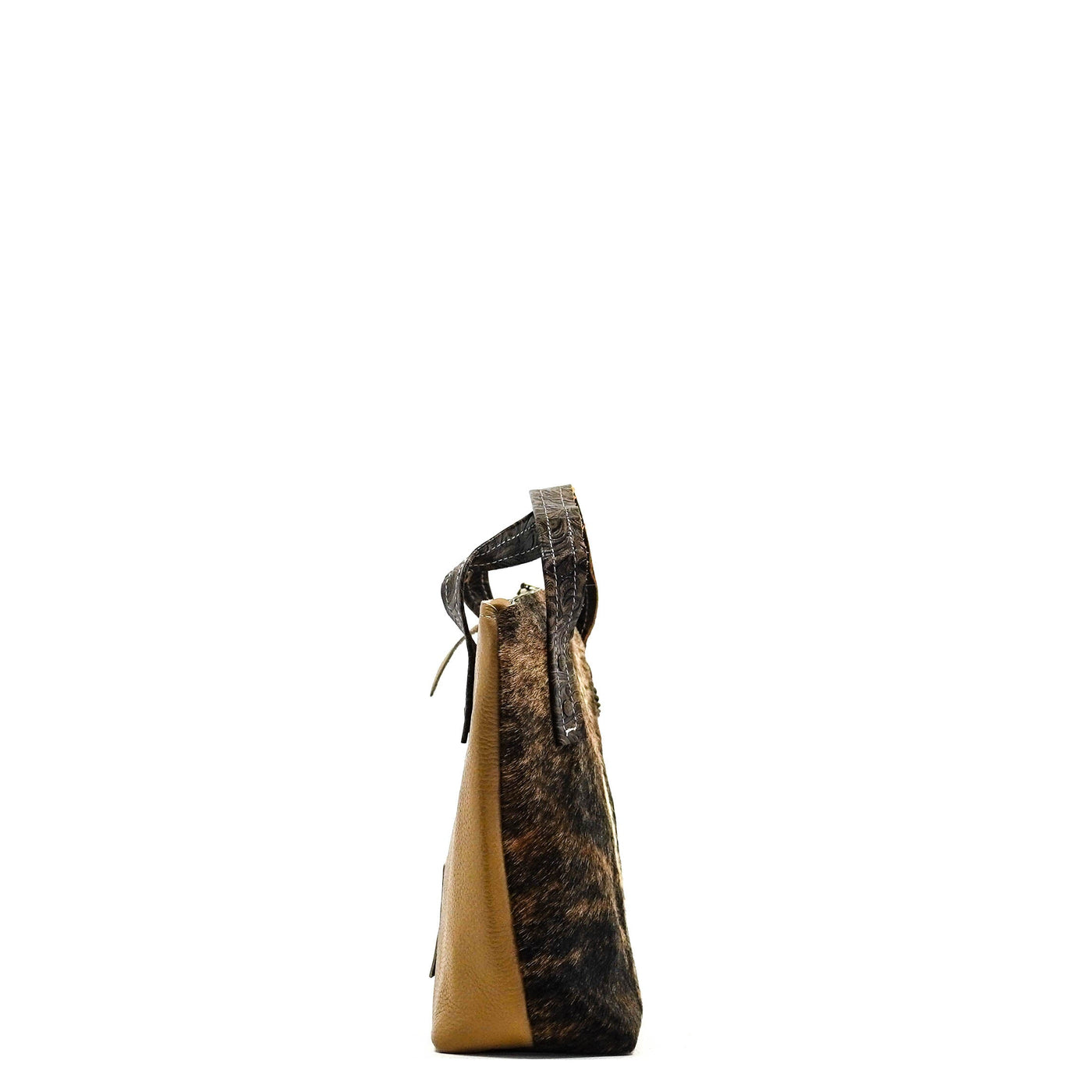Feed Bag - Centered Brindle w/ No Embossed-Feed Bag-Western-Cowhide-Bags-Handmade-Products-Gifts-Dancing Cactus Designs