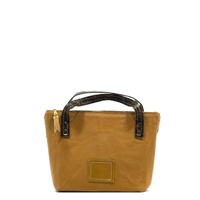 Feed Bag - Centered Brindle w/ No Embossed-Feed Bag-Western-Cowhide-Bags-Handmade-Products-Gifts-Dancing Cactus Designs