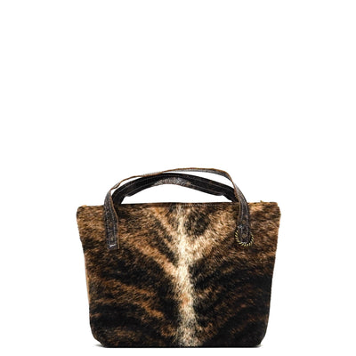 Feed Bag - Centered Brindle w/ No Embossed-Feed Bag-Western-Cowhide-Bags-Handmade-Products-Gifts-Dancing Cactus Designs
