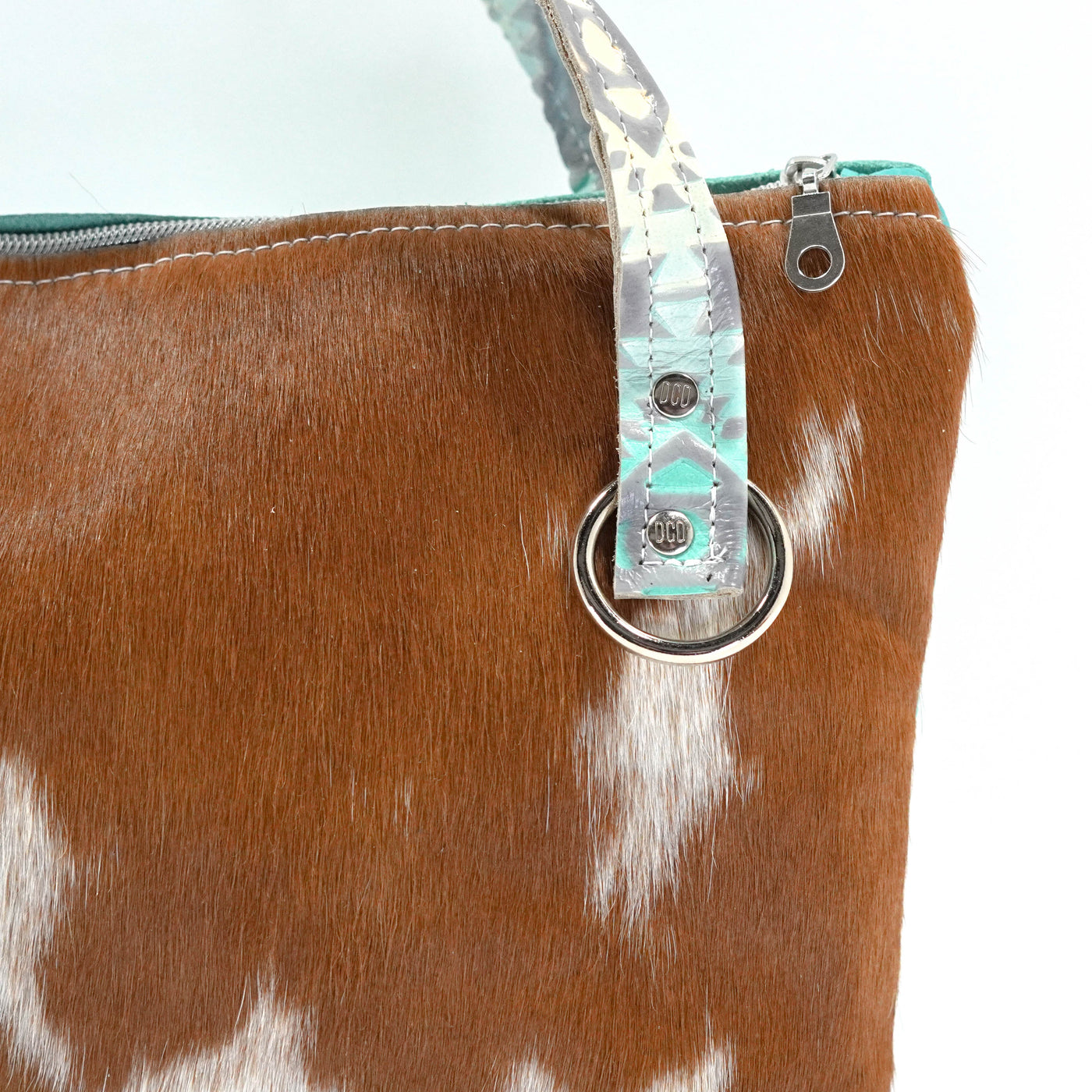 Feed Bag - Longhorn w/ Royston Aztec-Feed Bag-Western-Cowhide-Bags-Handmade-Products-Gifts-Dancing Cactus Designs