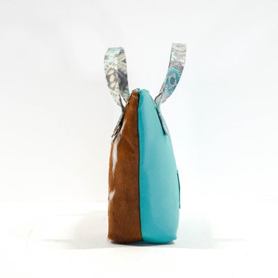 Feed Bag - Longhorn w/ Royston Aztec-Feed Bag-Western-Cowhide-Bags-Handmade-Products-Gifts-Dancing Cactus Designs