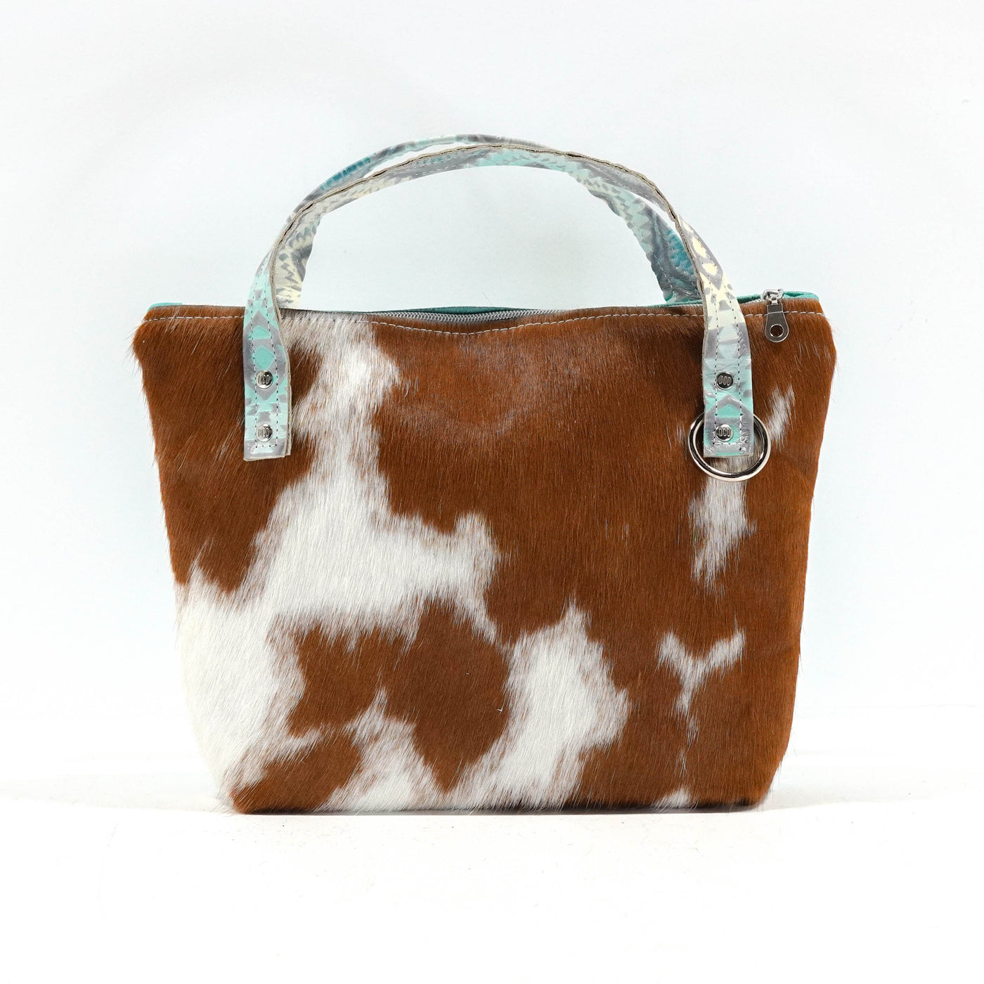 Feed Bag - Longhorn w/ Royston Aztec-Feed Bag-Western-Cowhide-Bags-Handmade-Products-Gifts-Dancing Cactus Designs