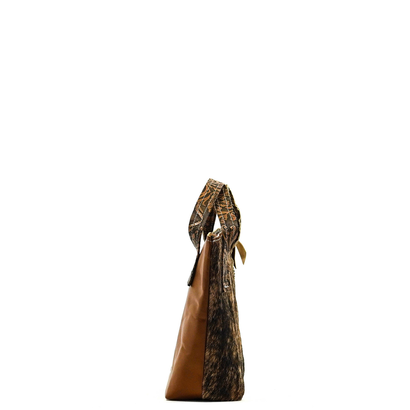 Feed Bag - Two-Tone Brindle w/ No Embossed-Feed Bag-Western-Cowhide-Bags-Handmade-Products-Gifts-Dancing Cactus Designs