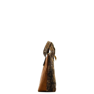 Feed Bag - Two-Tone Brindle w/ No Embossed-Feed Bag-Western-Cowhide-Bags-Handmade-Products-Gifts-Dancing Cactus Designs