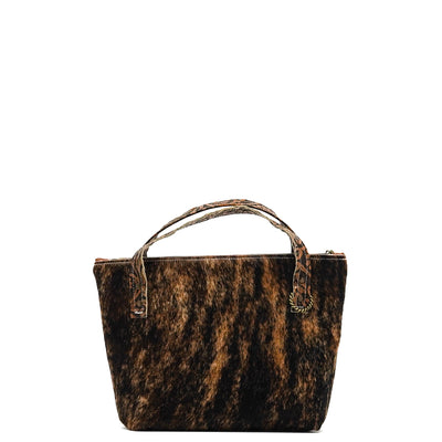 Feed Bag - Two-Tone Brindle w/ No Embossed-Feed Bag-Western-Cowhide-Bags-Handmade-Products-Gifts-Dancing Cactus Designs