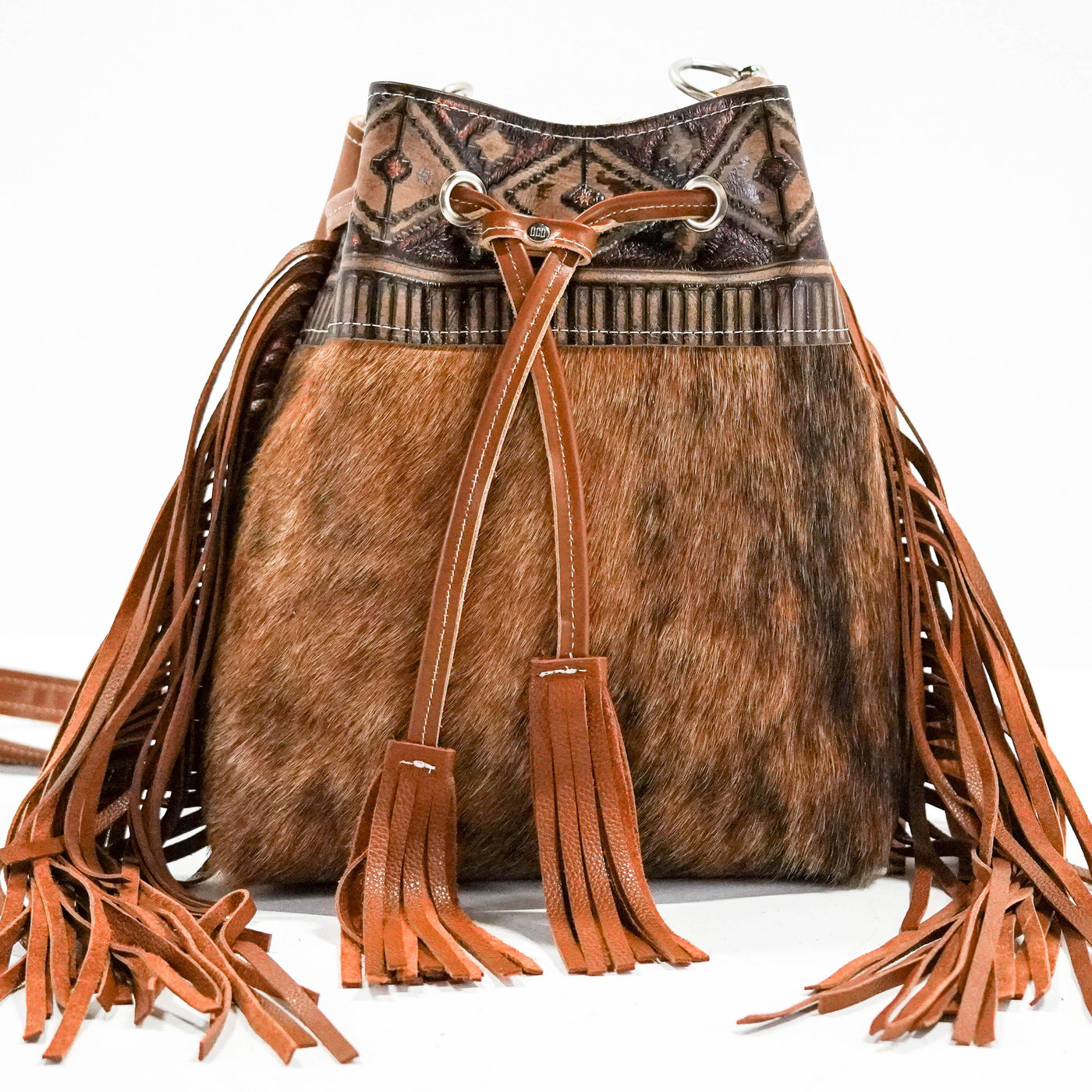 Gabby - Brindle w/ Cowboy Navajo-Gabby-Western-Cowhide-Bags-Handmade-Products-Gifts-Dancing Cactus Designs