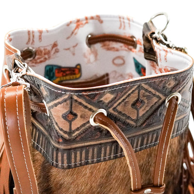 Gabby - Brindle w/ Cowboy Navajo-Gabby-Western-Cowhide-Bags-Handmade-Products-Gifts-Dancing Cactus Designs