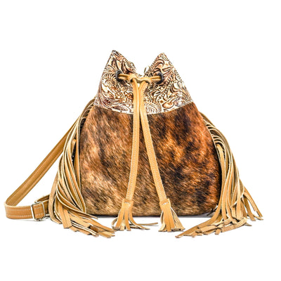 Gabby - Brindle w/ Ivory & Brown Dallas Tool-Gabby-Western-Cowhide-Bags-Handmade-Products-Gifts-Dancing Cactus Designs