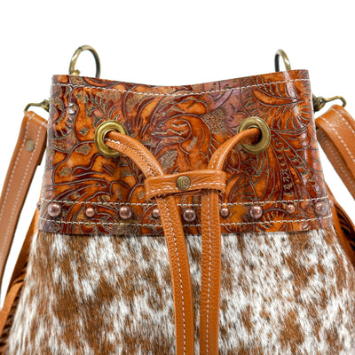 Gabby - Longhorn w/ Brandy Tool-Gabby-Western-Cowhide-Bags-Handmade-Products-Gifts-Dancing Cactus Designs