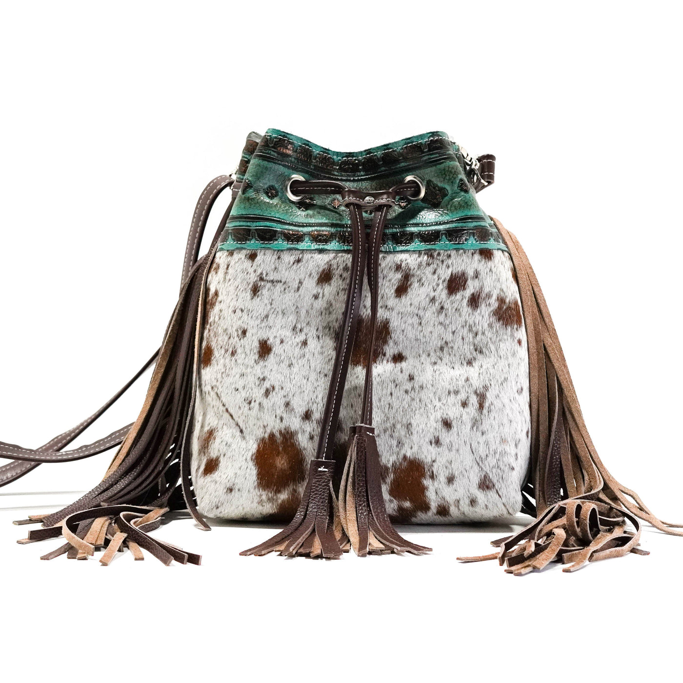 Gabby - Longhorn w/ Lagoon Navajo-Gabby-Western-Cowhide-Bags-Handmade-Products-Gifts-Dancing Cactus Designs