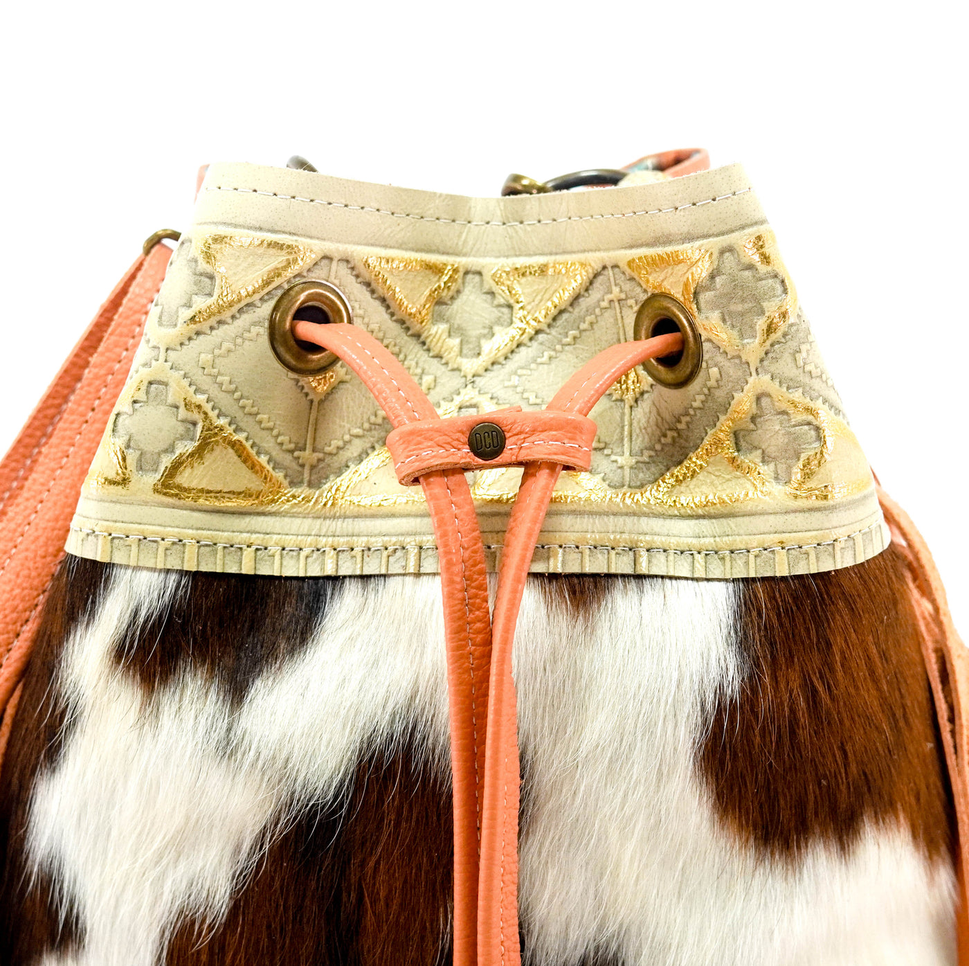 Gabby - Tricolor w/ Golden Hills Navajo-Gabby-Western-Cowhide-Bags-Handmade-Products-Gifts-Dancing Cactus Designs