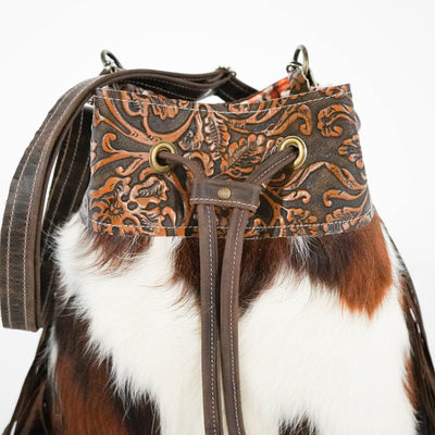 Gabby - Tricolor w/ Honey Tool-Gabby-Western-Cowhide-Bags-Handmade-Products-Gifts-Dancing Cactus Designs