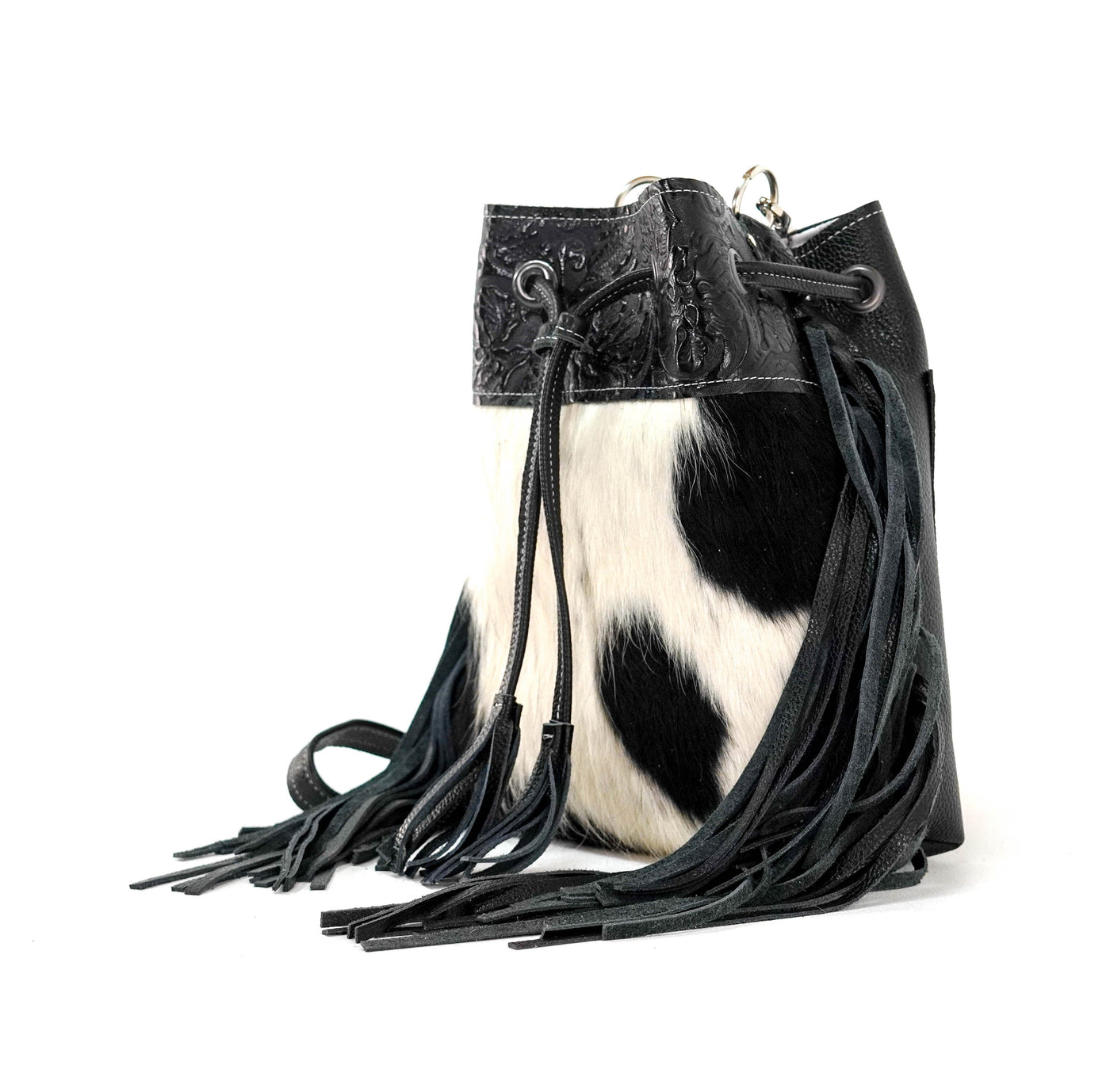 Gabby - Tricolor w/ Onyx Tool-Gabby-Western-Cowhide-Bags-Handmade-Products-Gifts-Dancing Cactus Designs